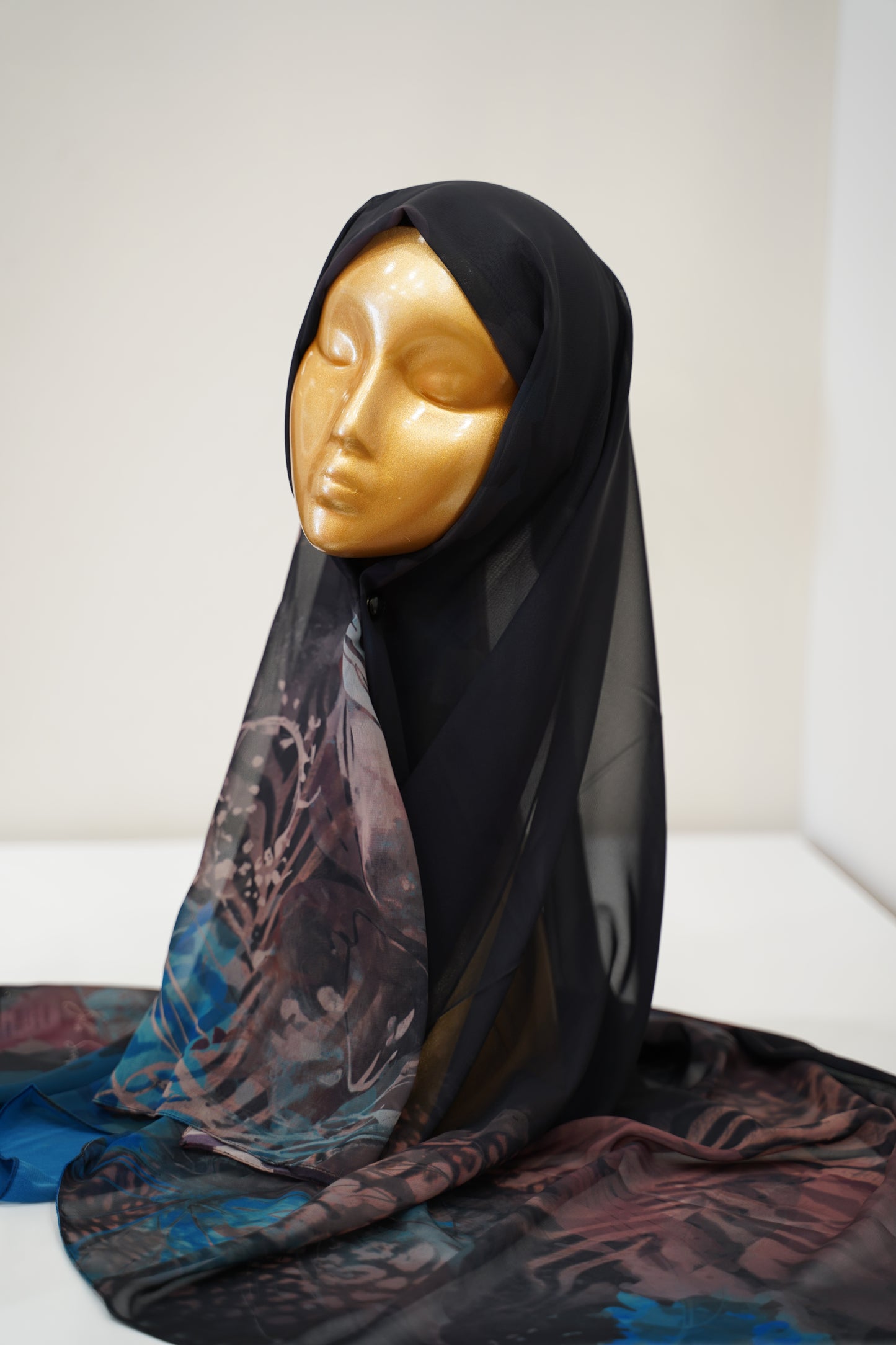 Foulard imprimé crepe chiffon