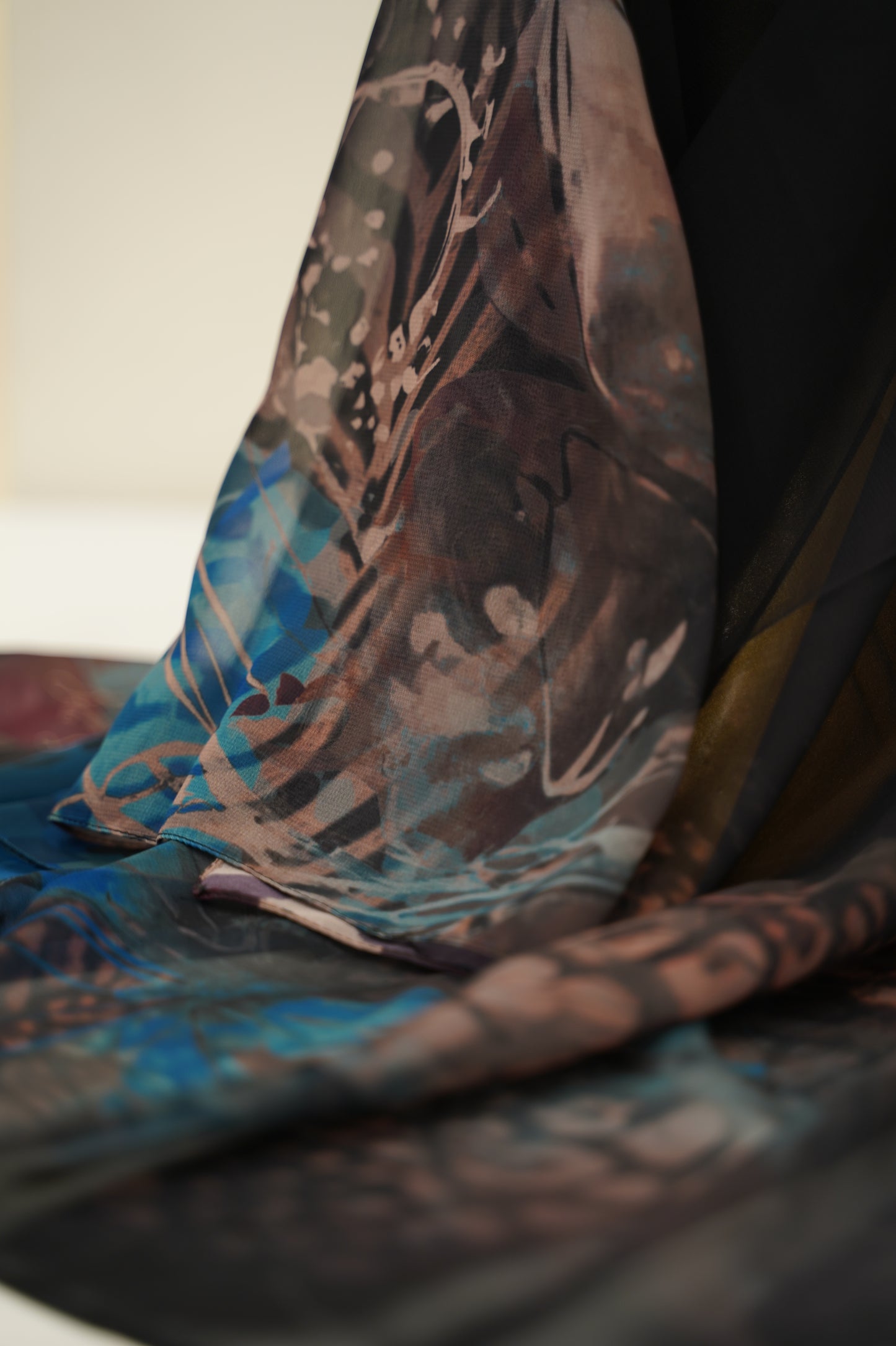 Foulard imprimé crepe chiffon