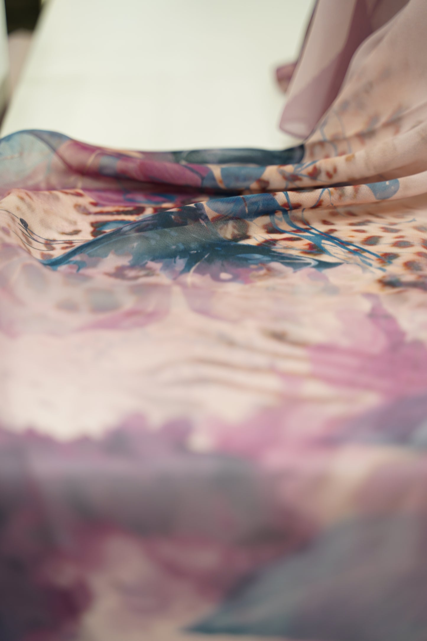 Foulard imprimé crepe chiffon