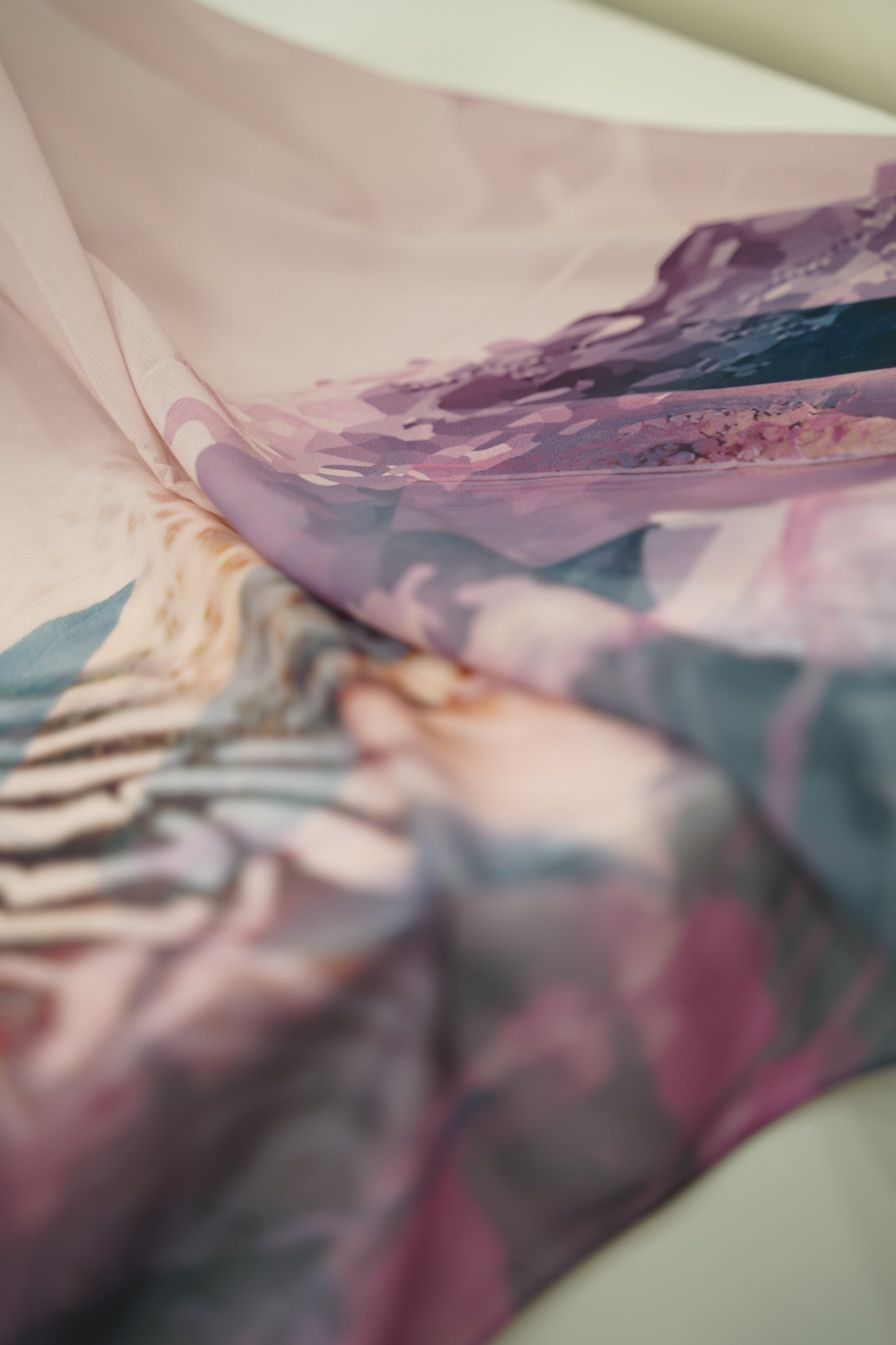 Foulard imprimé crepe chiffon