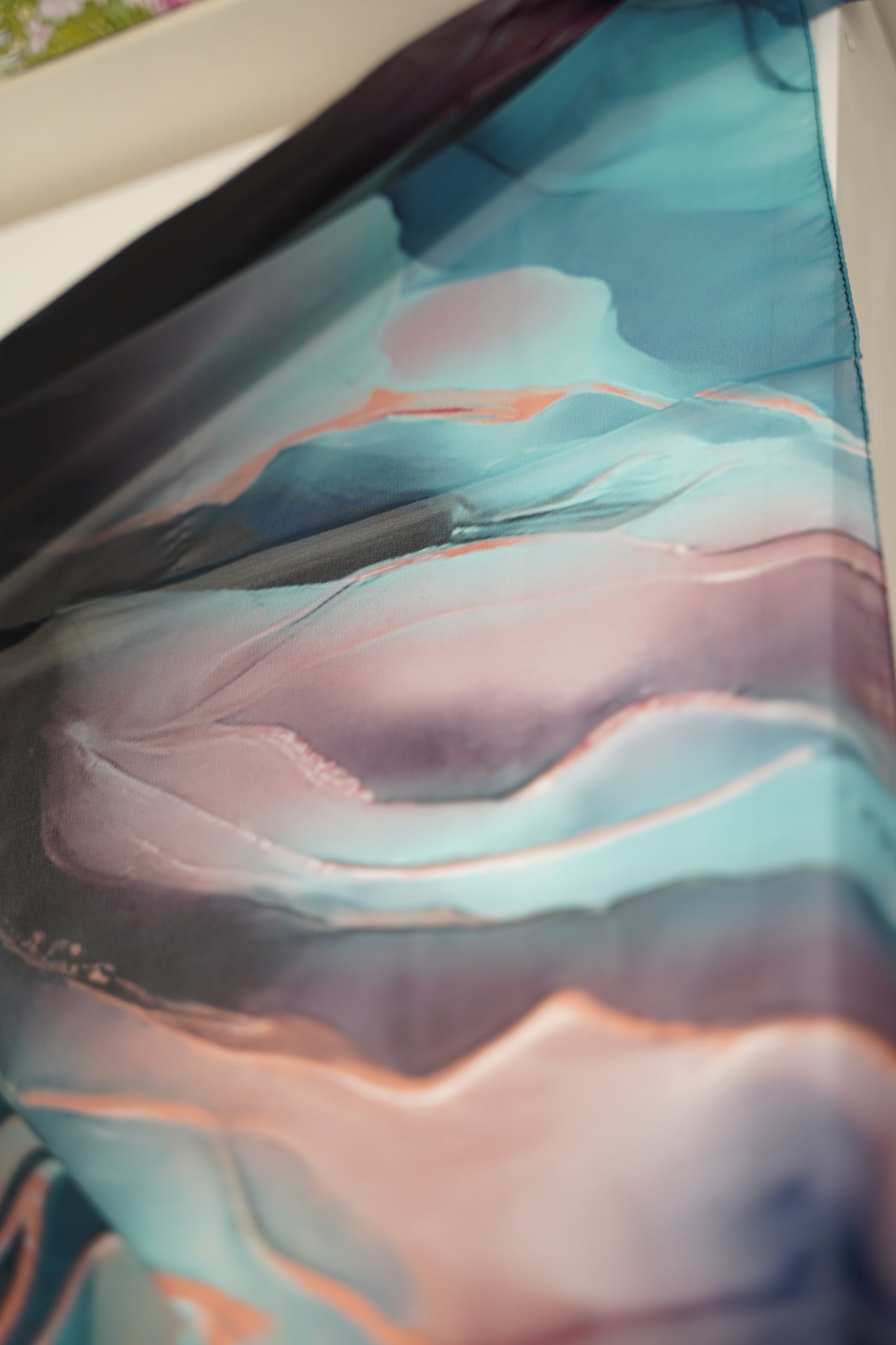 Foulard imprimé crepe chiffon