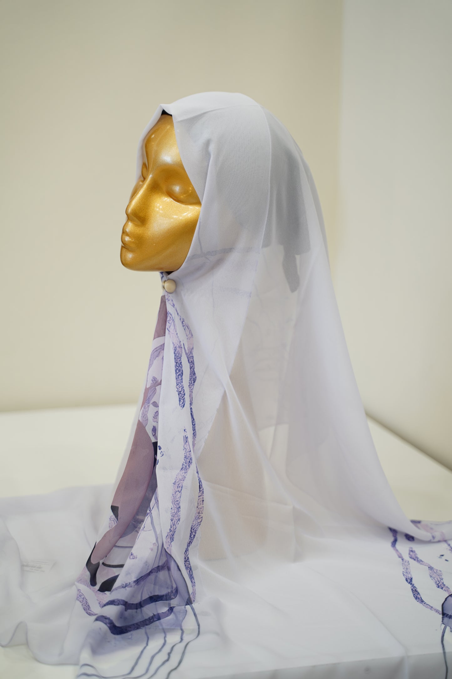 Foulard imprimé crepe chiffon