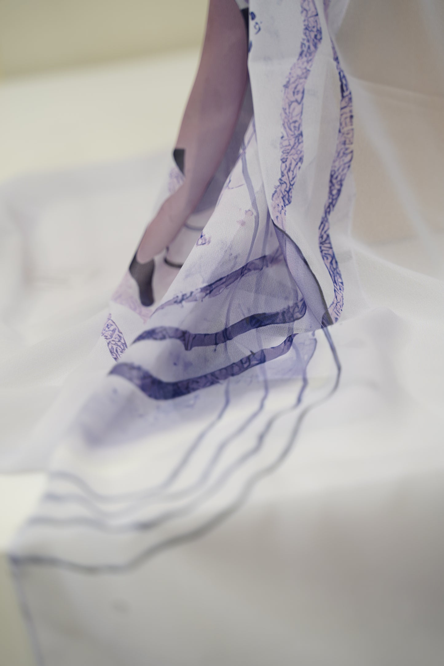 Foulard imprimé crepe chiffon