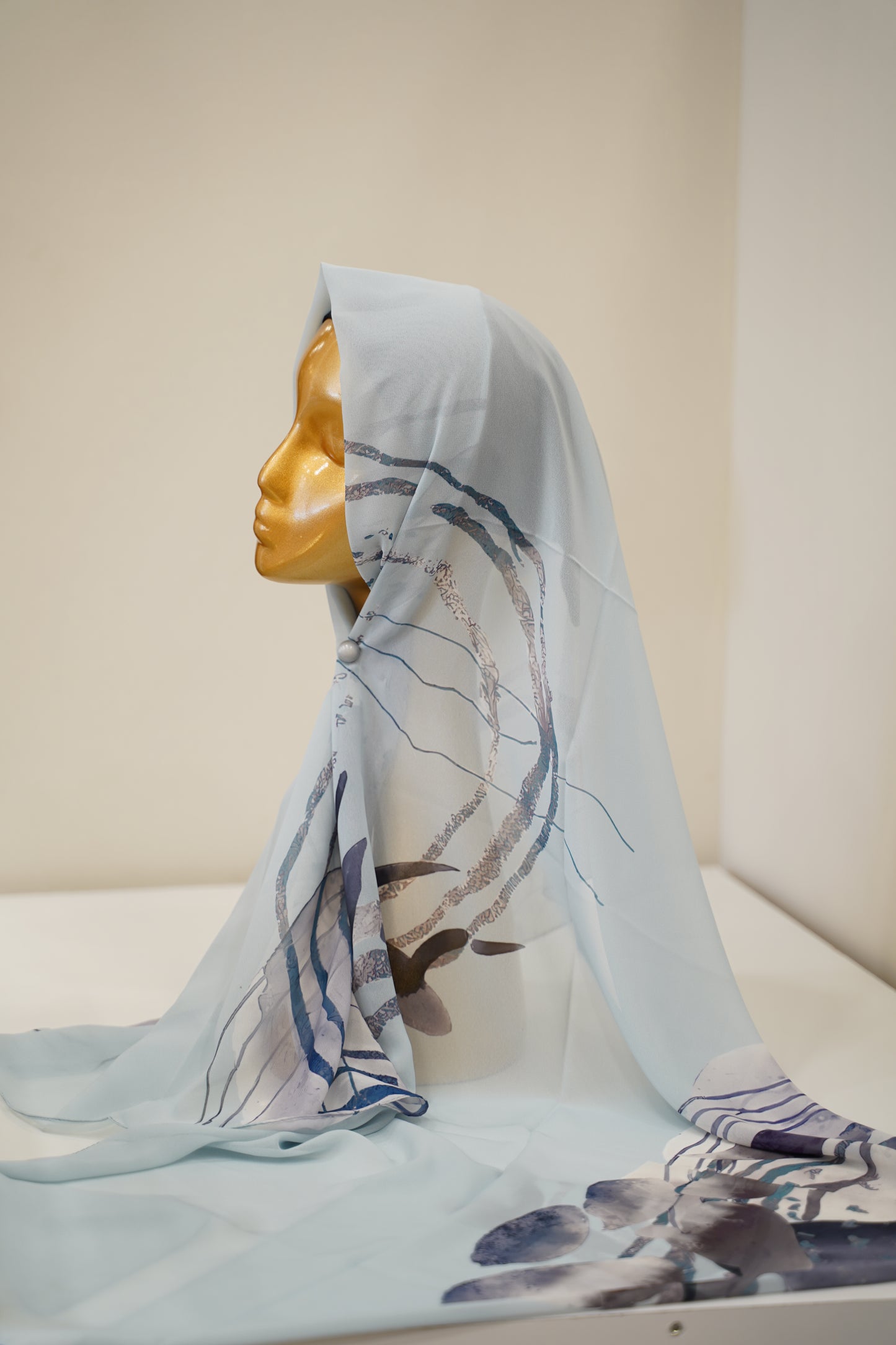 Foulard imprimé crepe chiffon