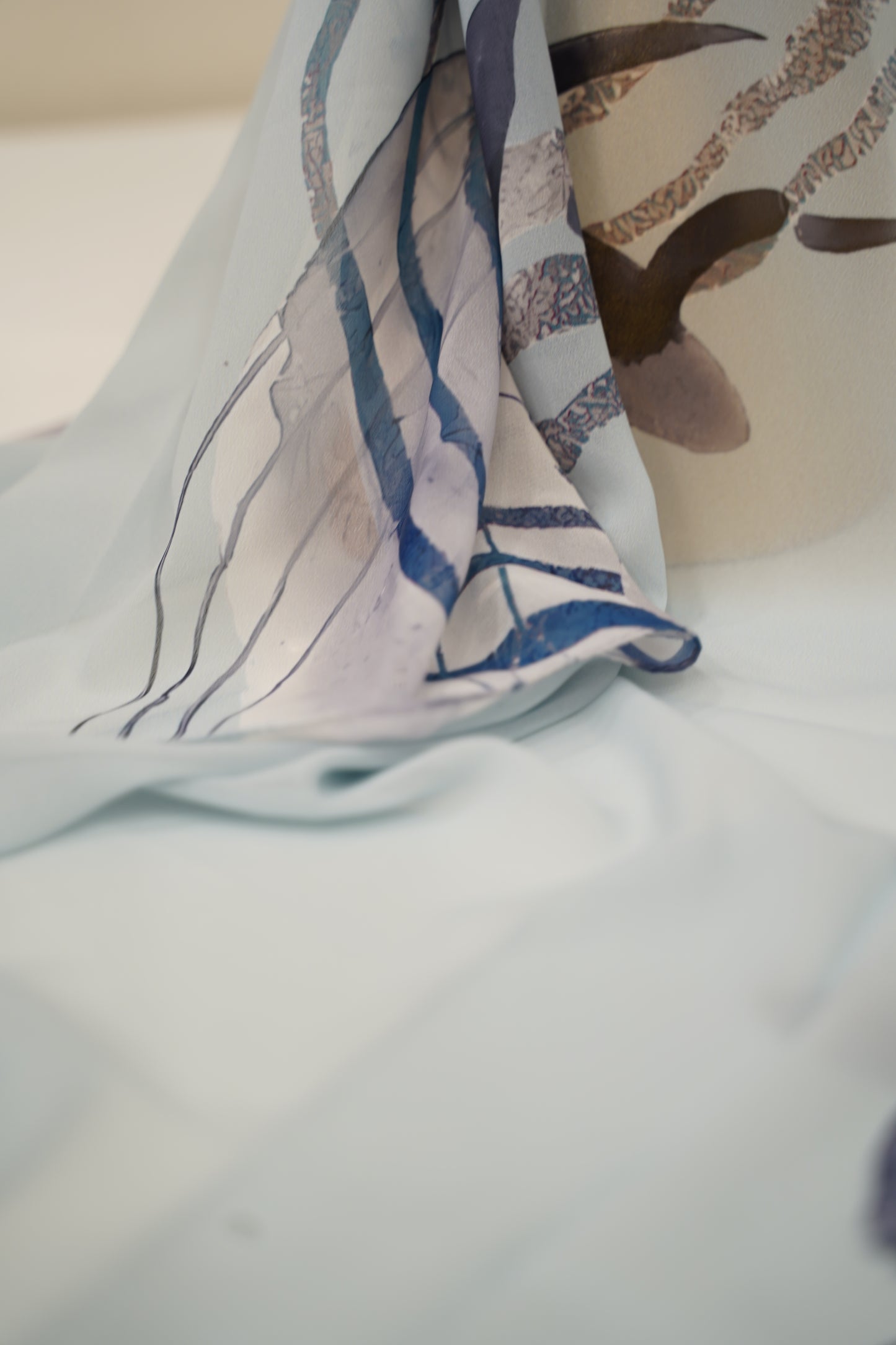 Foulard imprimé crepe chiffon