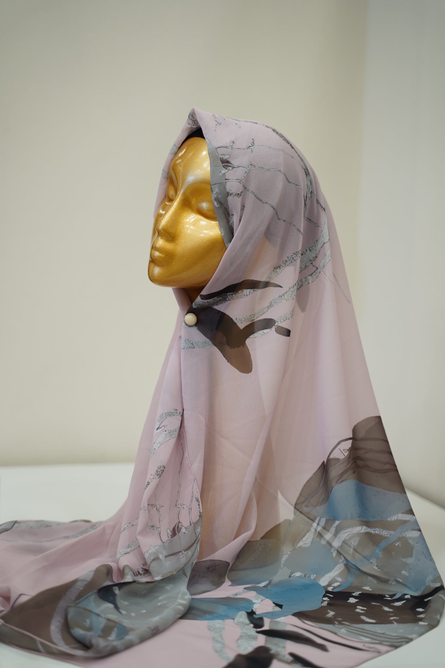 Foulard imprimé crepe chiffon