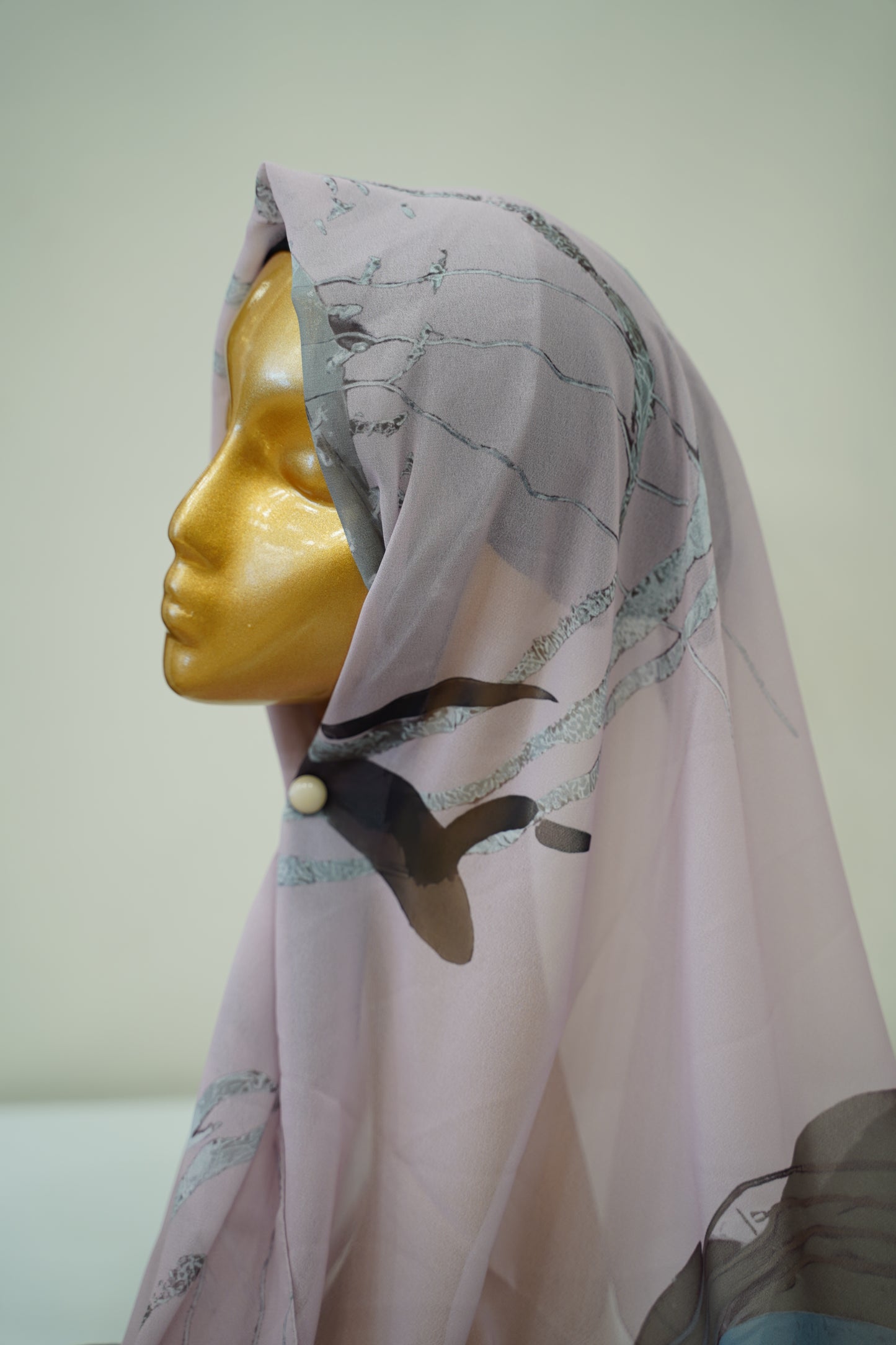 Foulard imprimé crepe chiffon