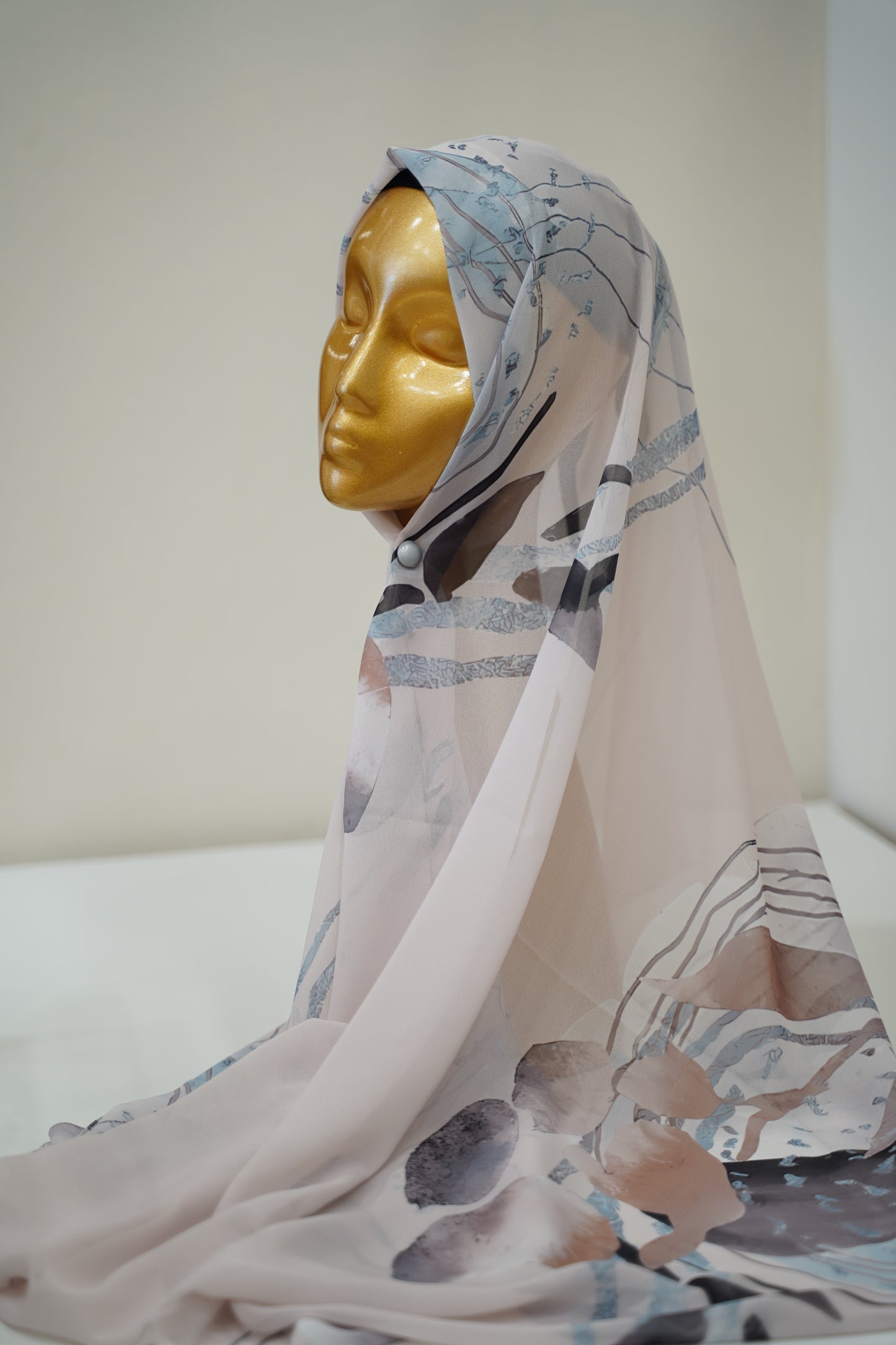 Foulard imprimé crepe chiffon