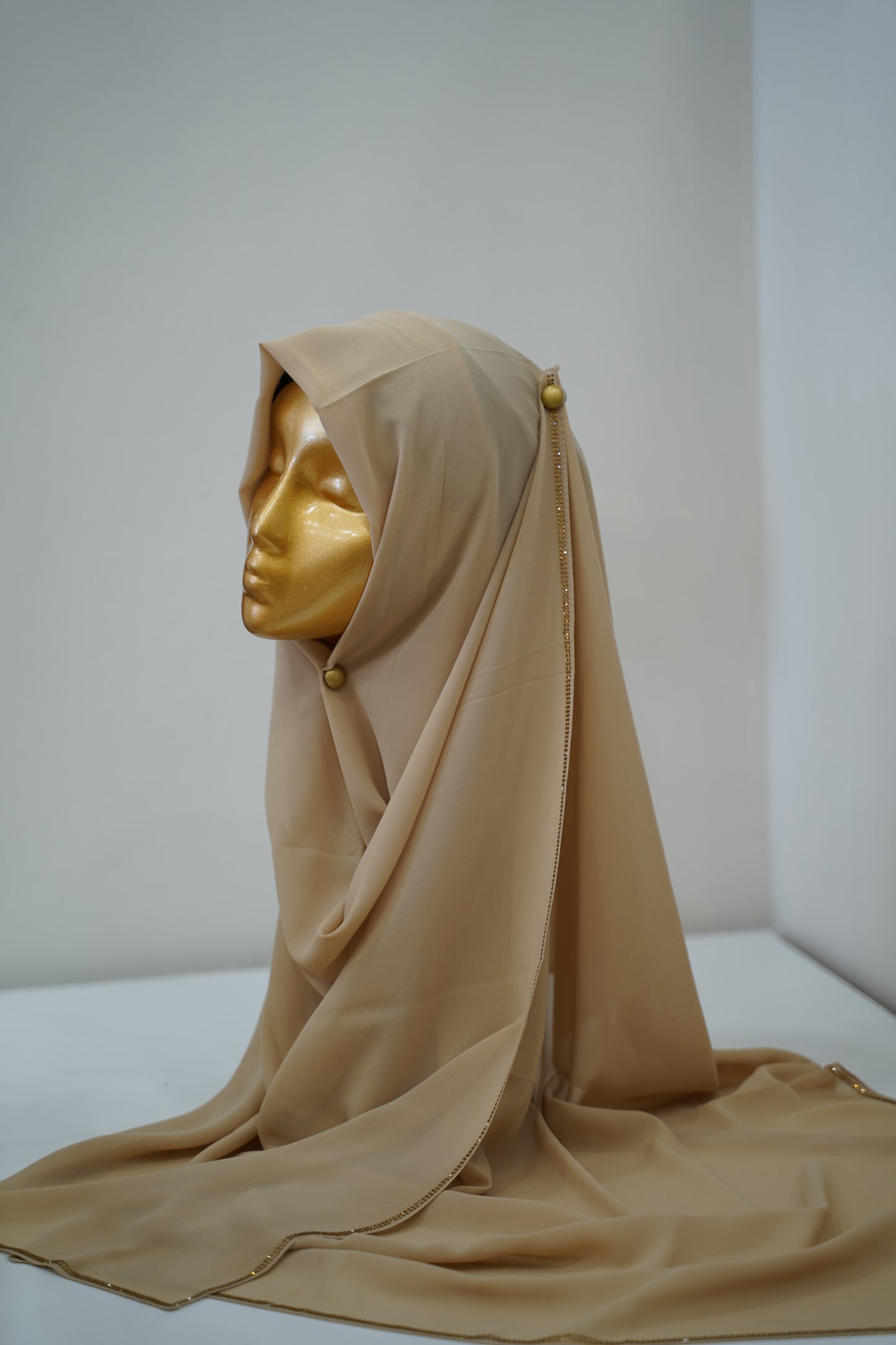 Foulard chiffon avec strass DUBAI