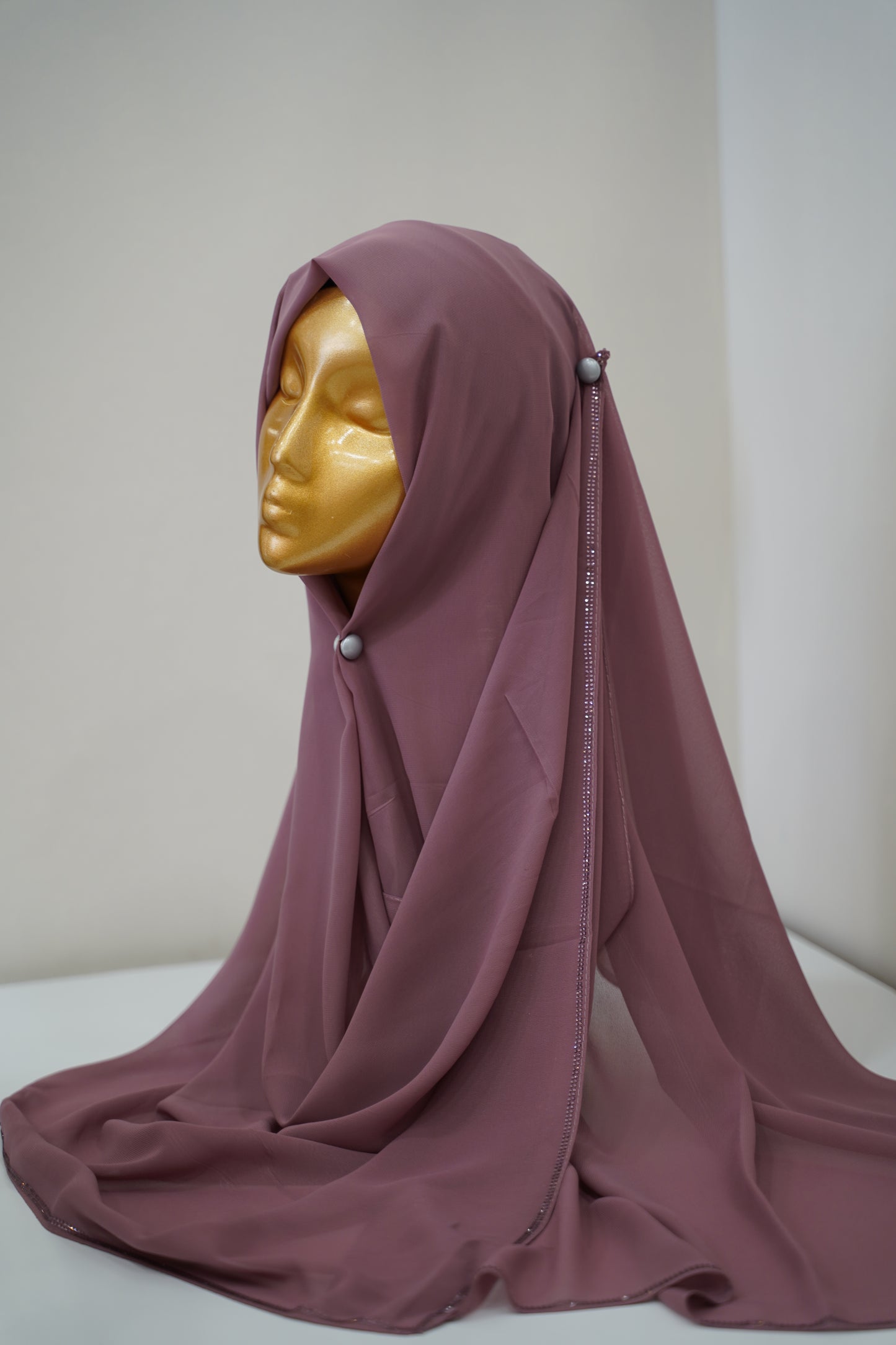 Foulard chiffon avec strass DUBAI