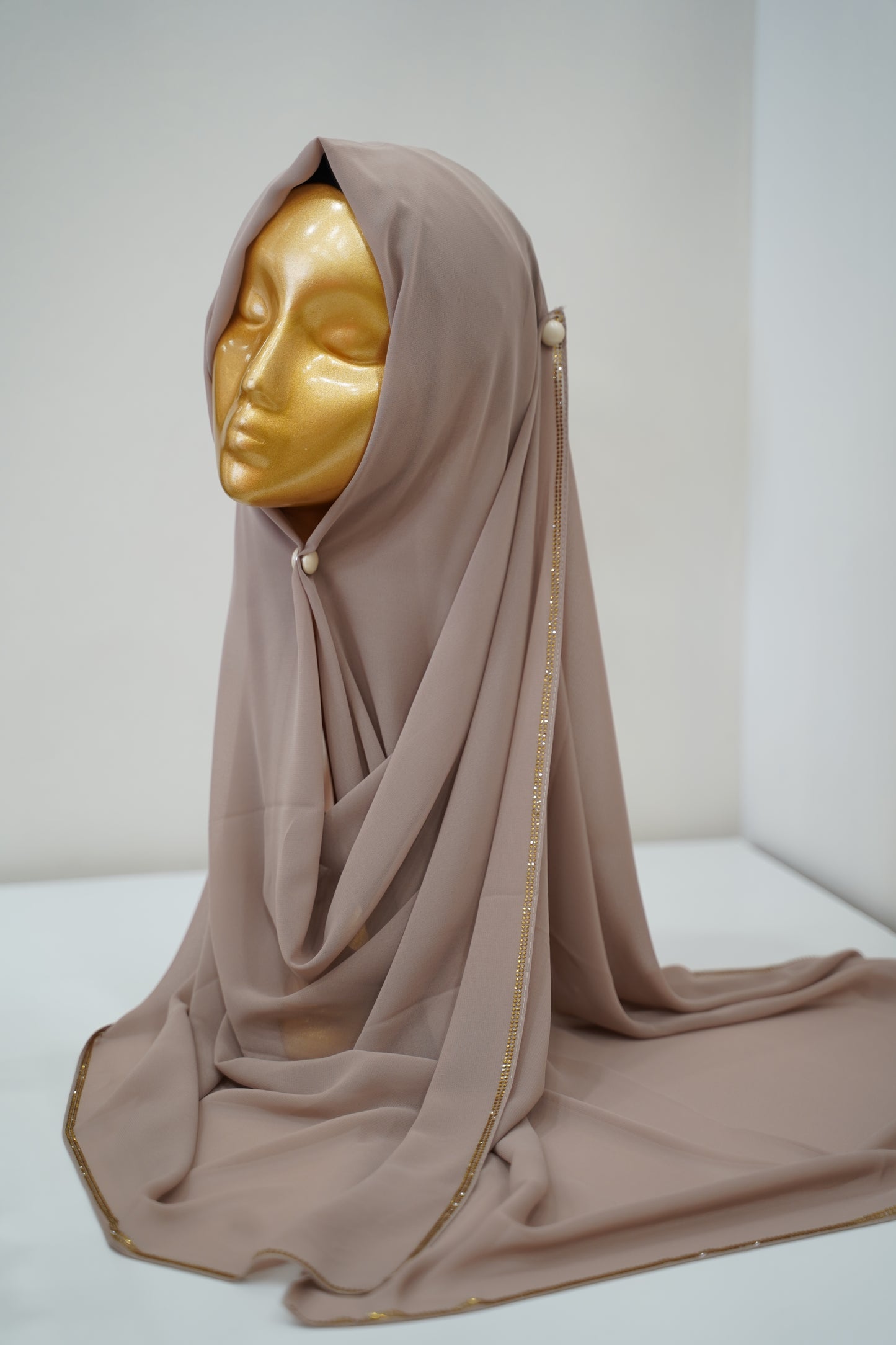 Foulard chiffon avec strass DUBAI