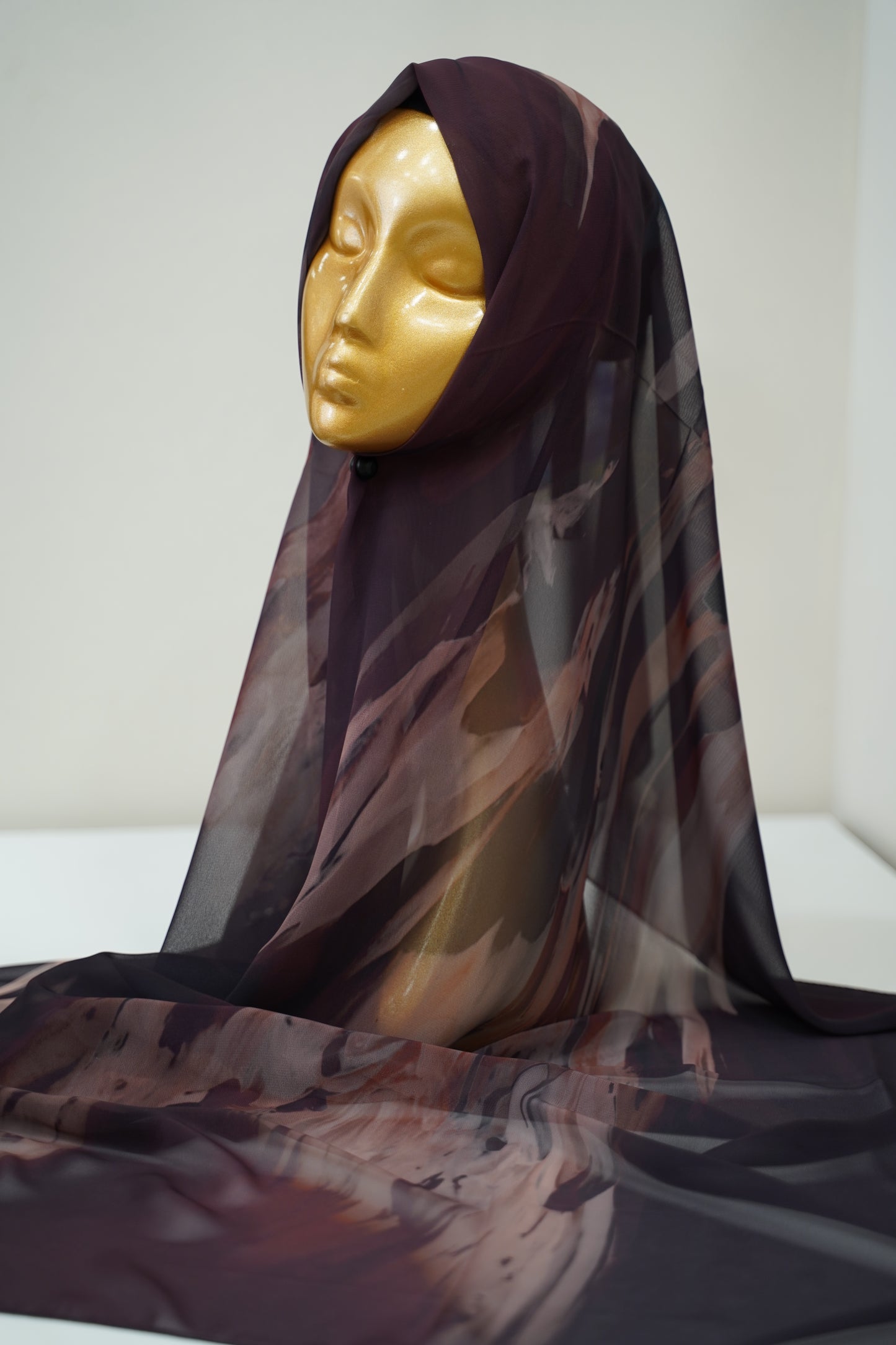 Foulard imprimé crepe chiffon