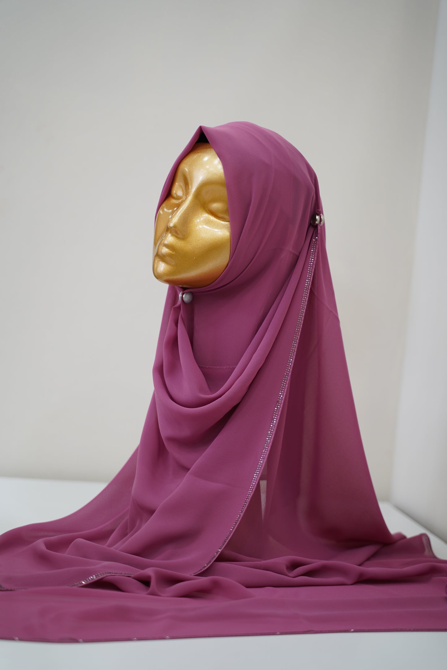 Foulard chiffon avec strass DUBAI