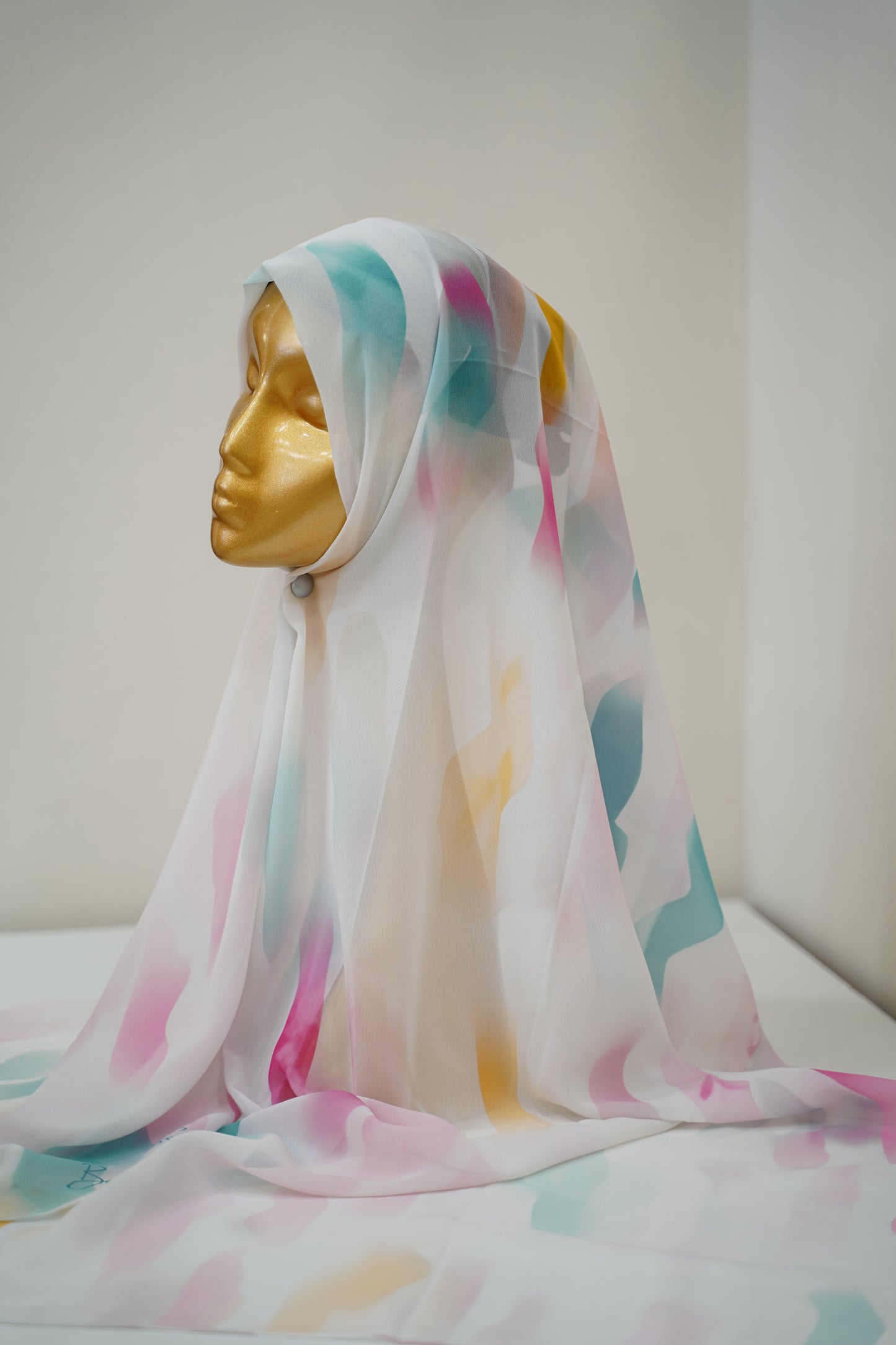 Foulard imprimé crepe chiffon