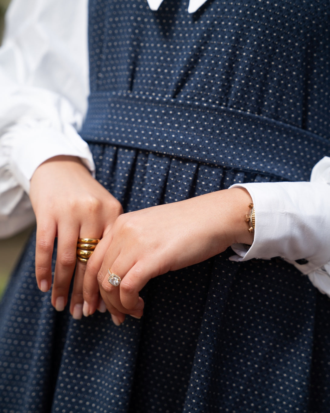 Robe Claudine blue&white