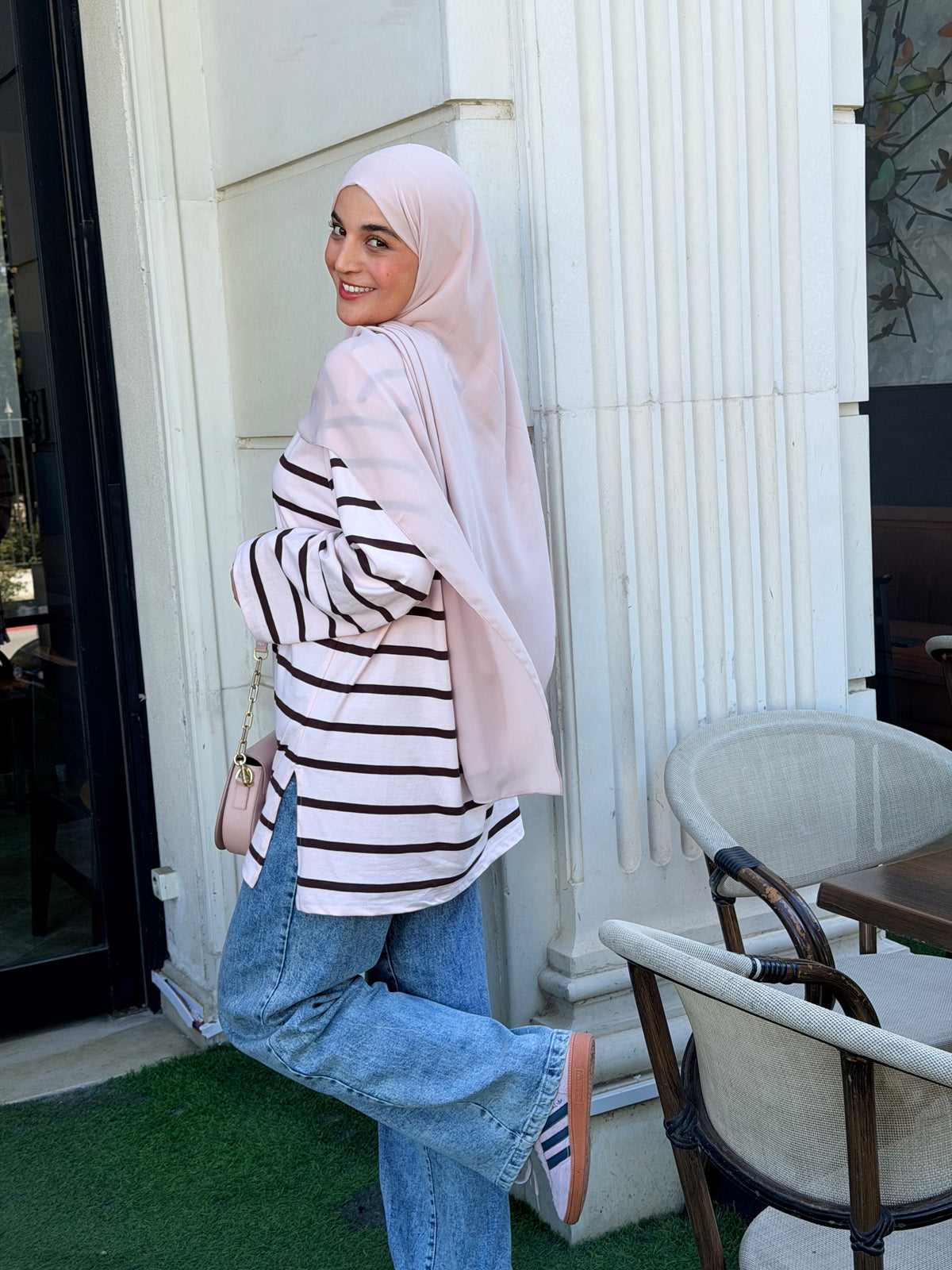 Essential Stripe pink brown