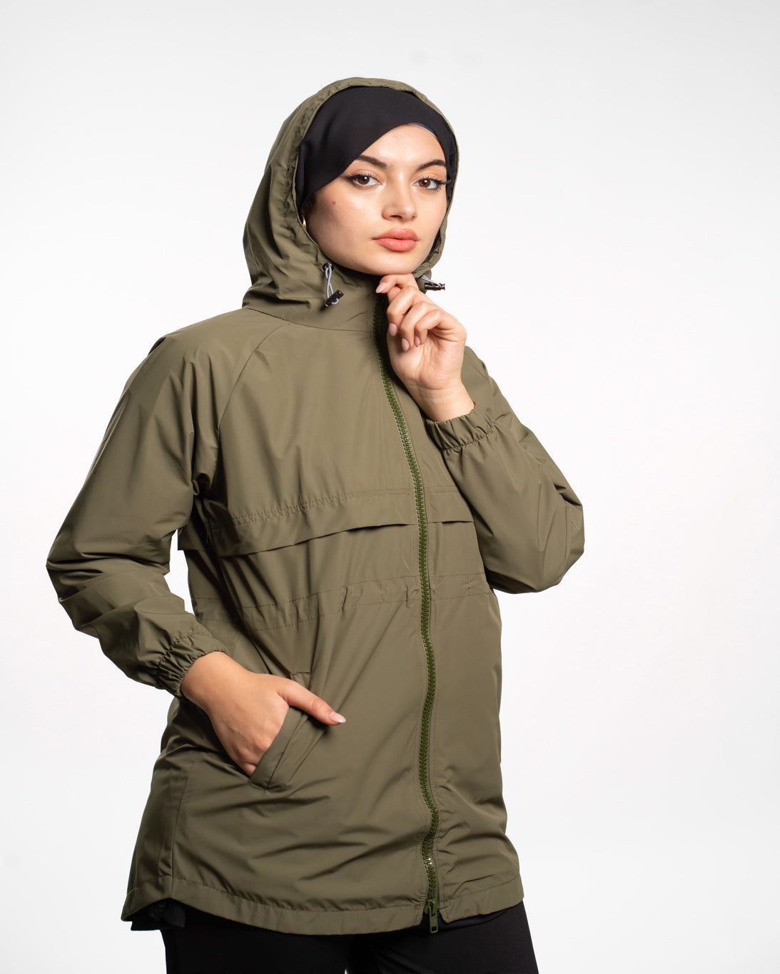 Veste Imperméable À Capuche