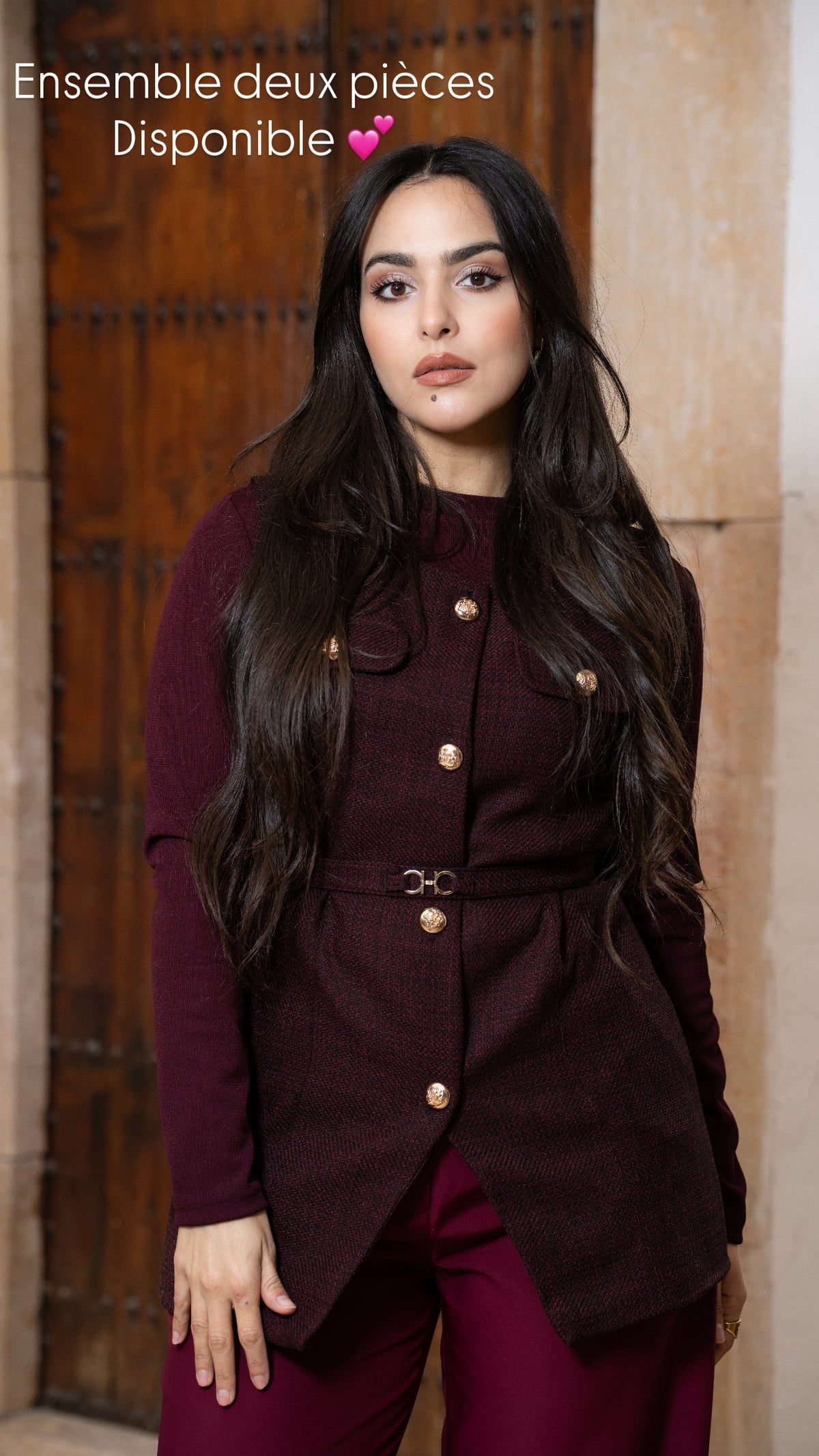 Veste en tweed sans manche