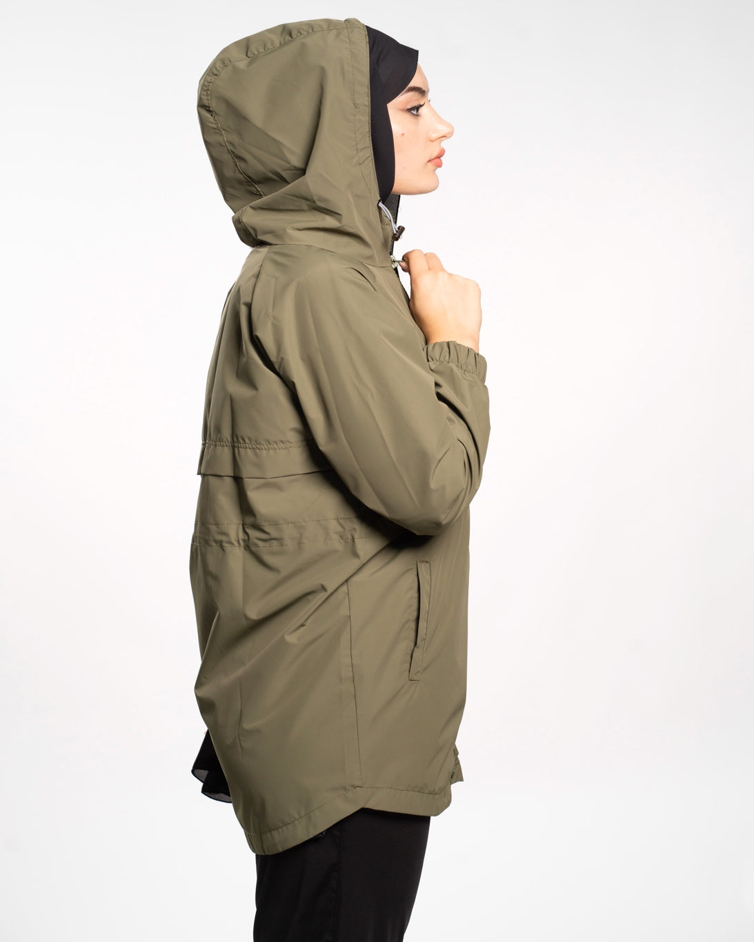 Veste Imperméable À Capuche