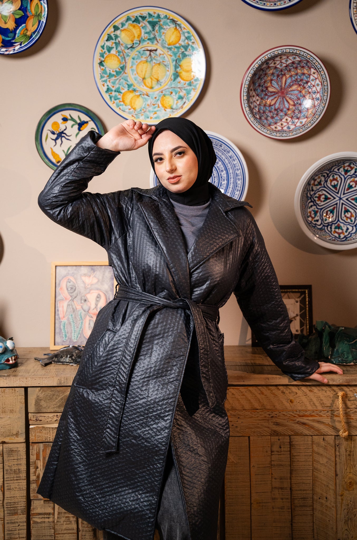 manteau Semi-Cuir