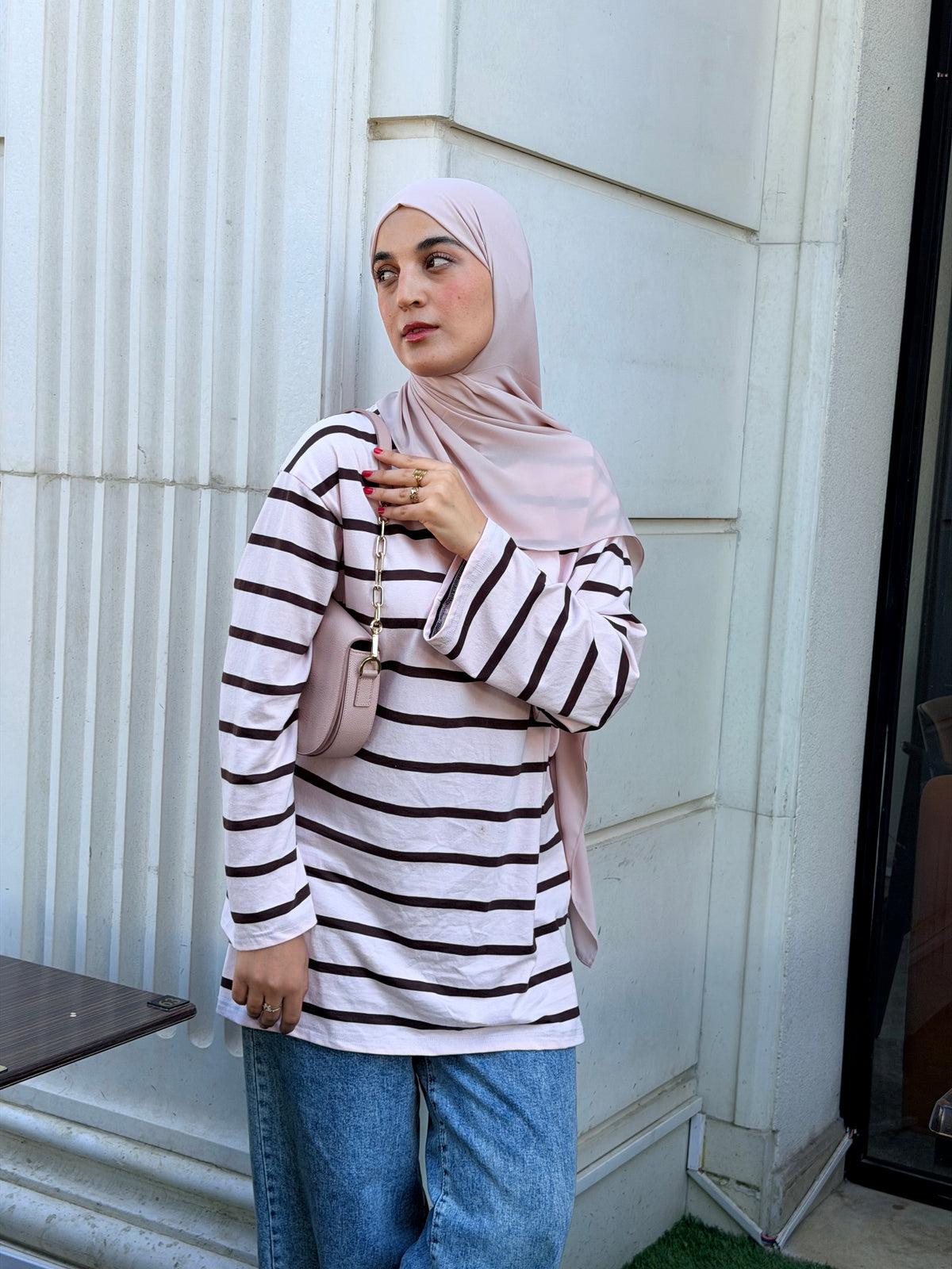 Essential Stripe pink brown
