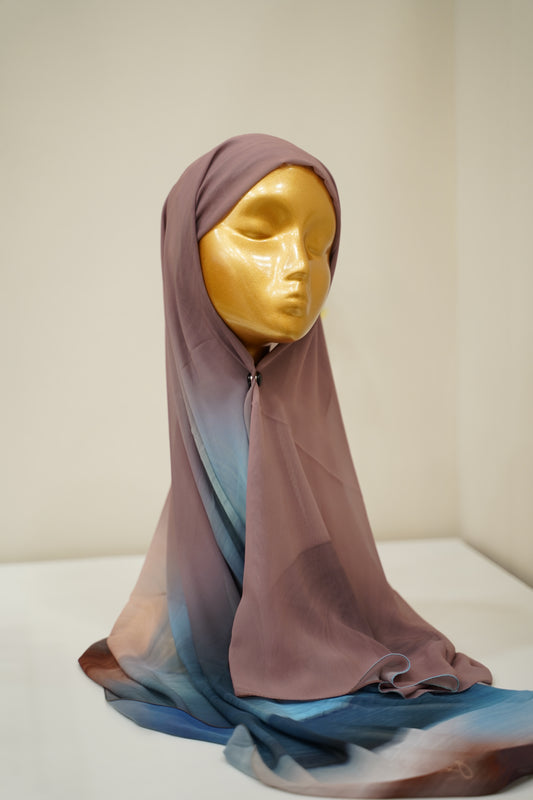 Foulard imprimé crepe chiffon
