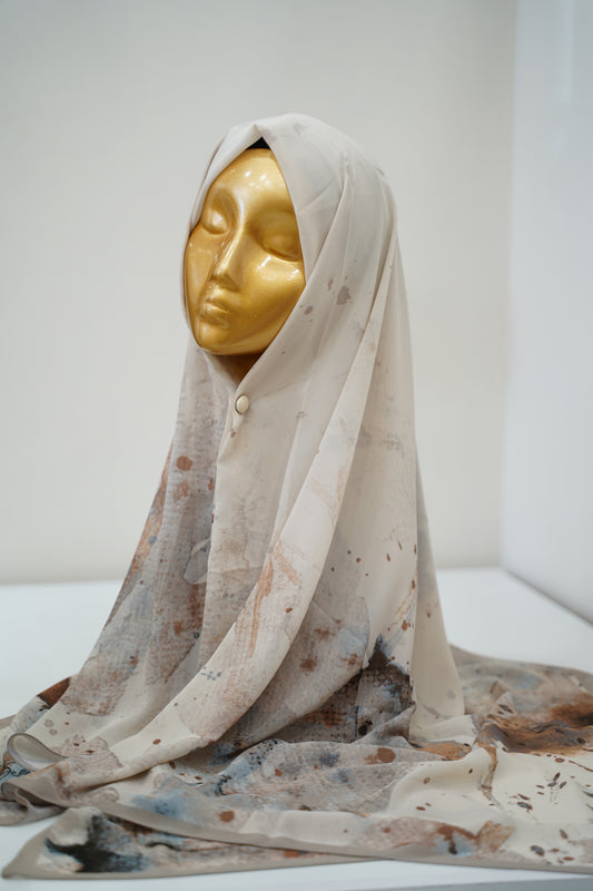 Foulard imprimé crepe chiffon