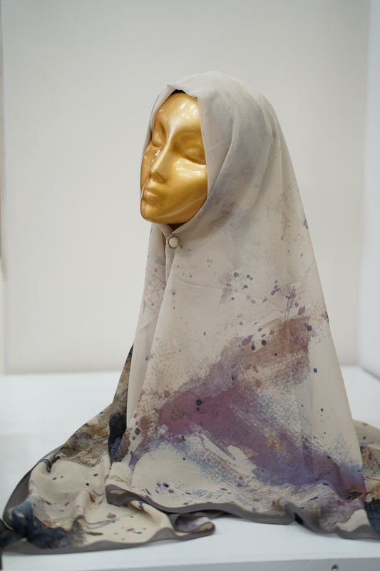 Foulard imprimé crepe chiffon
