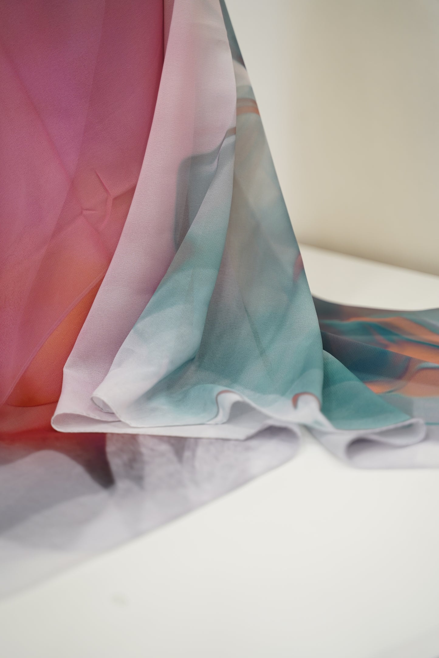 Foulard imprimé crepe chiffon