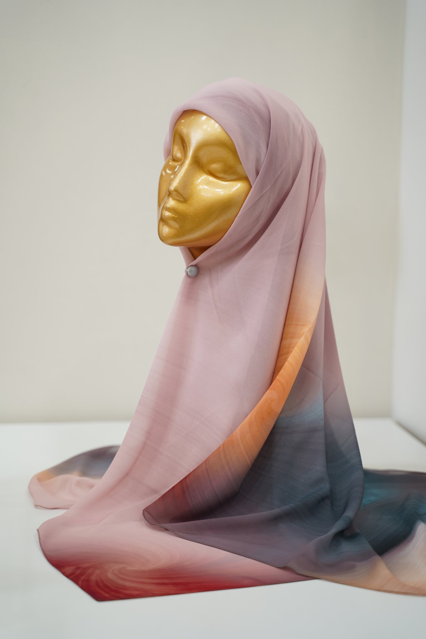 Foulard imprimé crepe chiffon