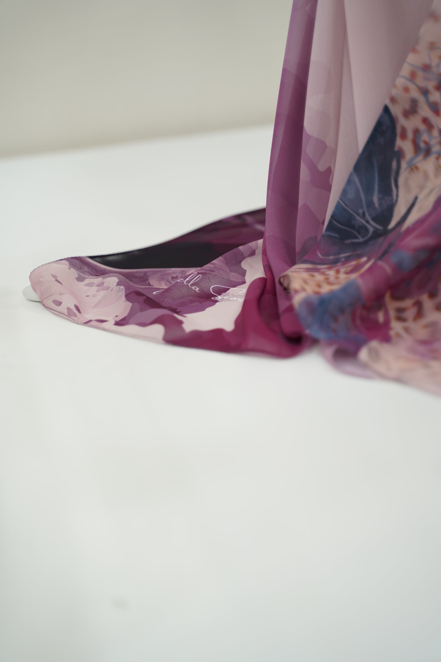Foulard imprimé crepe chiffon