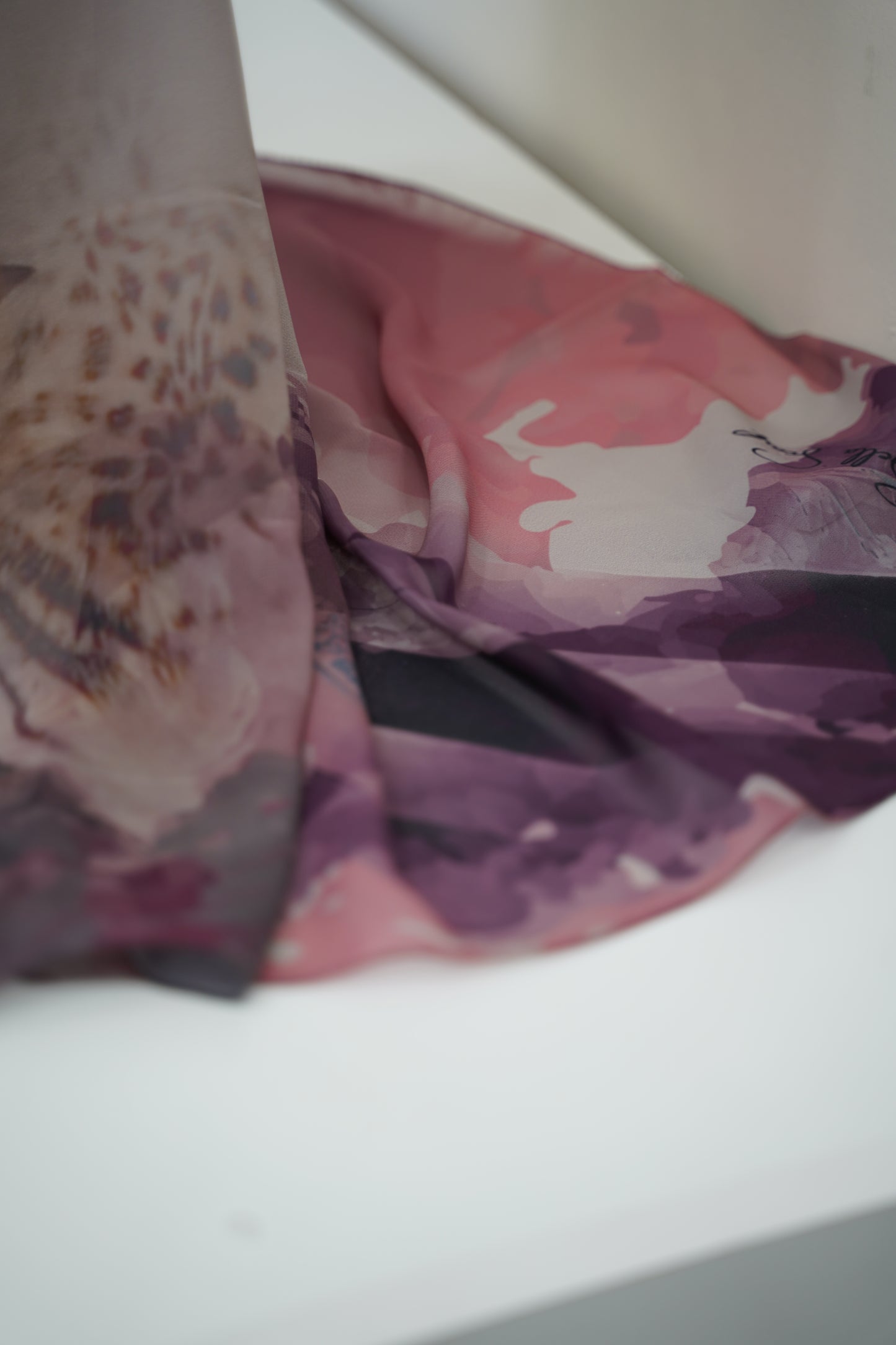 Foulard imprimé crepe chiffon