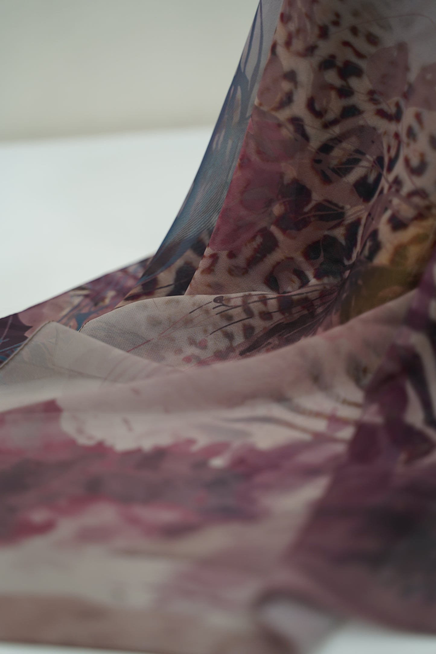 Foulard imprimé crepe chiffon