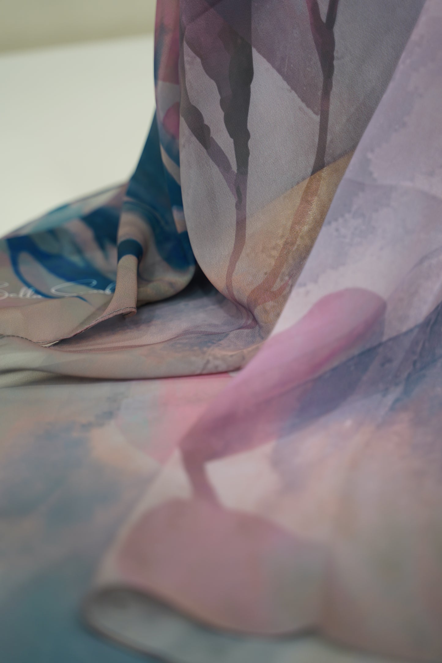 Foulard imprimé crepe chiffon