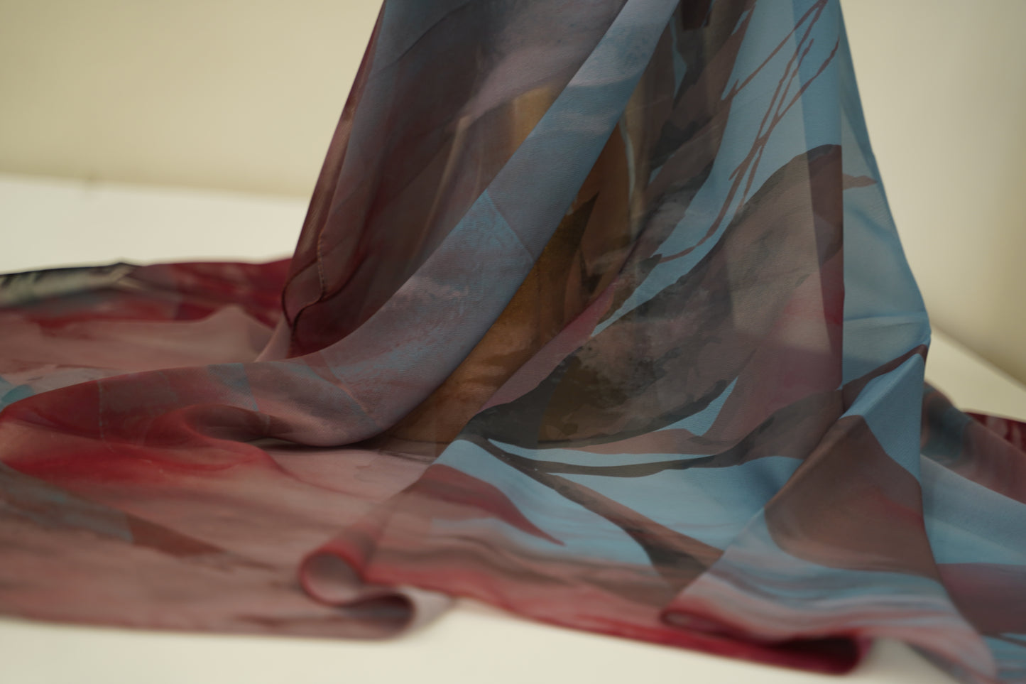 Foulard imprimé crepe chiffon