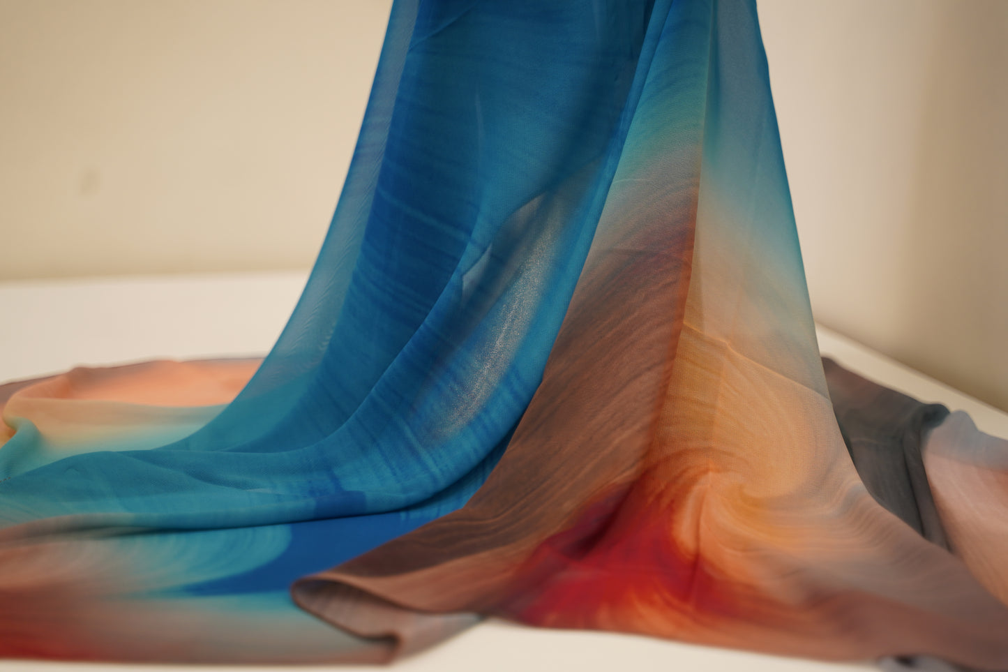 Foulard imprimé crepe chiffon