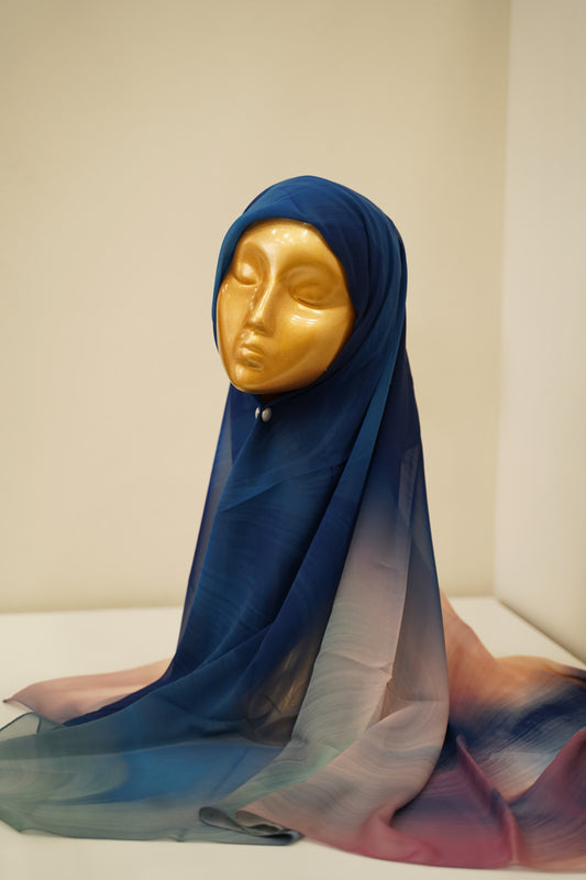 Foulard imprimé crepe chiffon