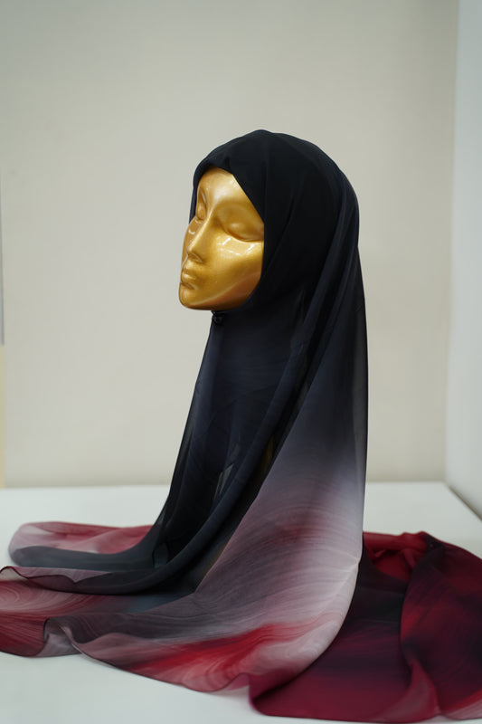 Foulard imprimé crepe chiffon