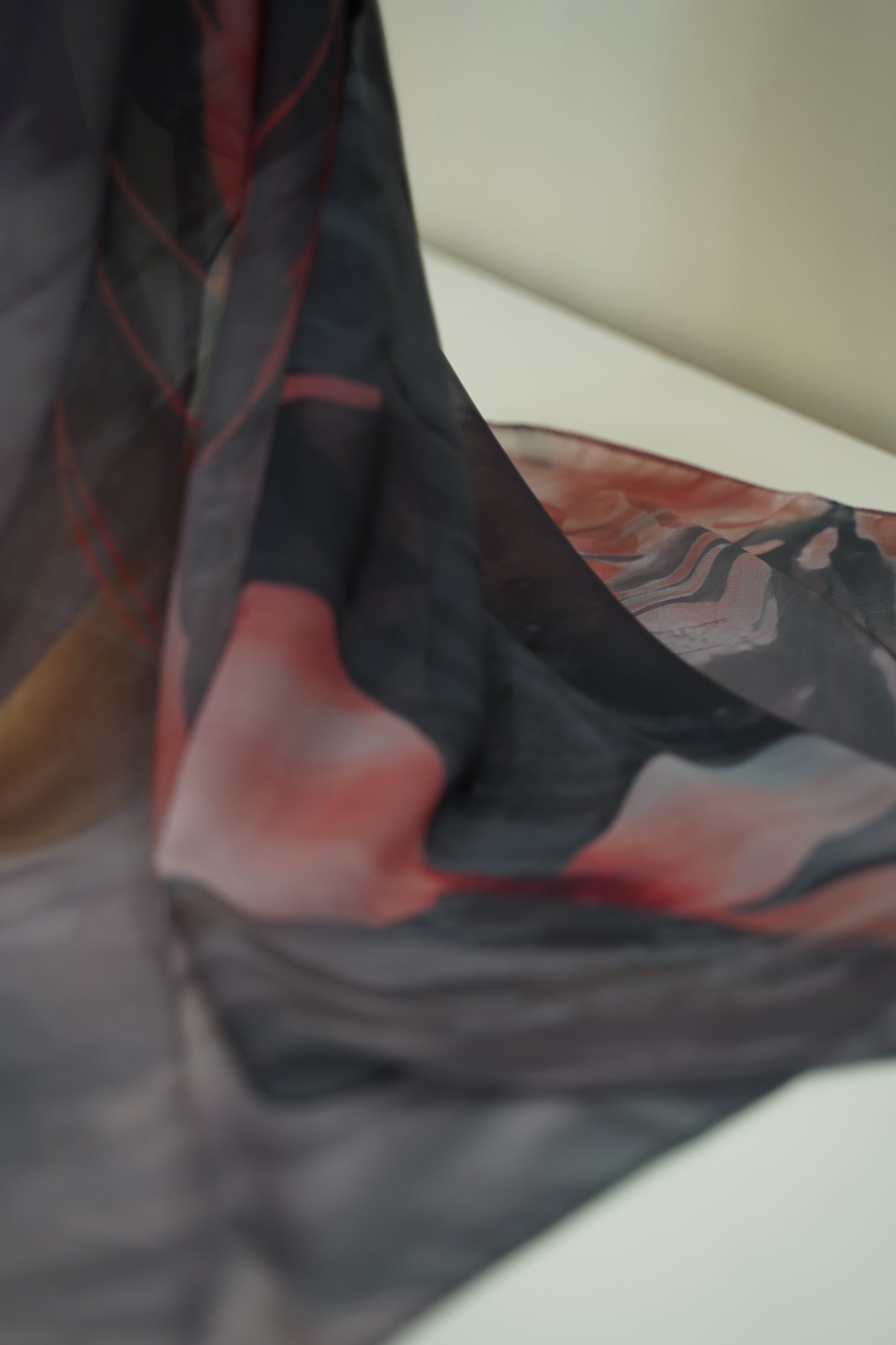 Foulard imprimé crepe chiffon