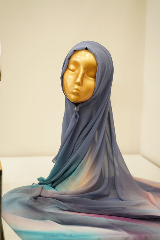 Foulard imprimé crepe chiffon