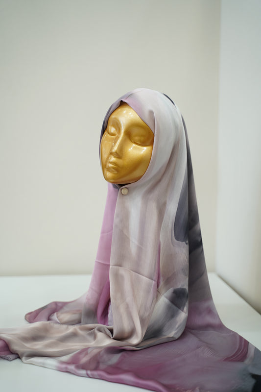 Foulard imprimé crepe chiffon