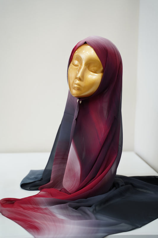 Foulard imprimé crepe chiffon