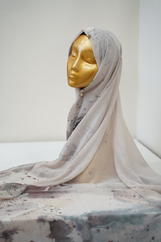 Foulard imprimé crepe chiffon