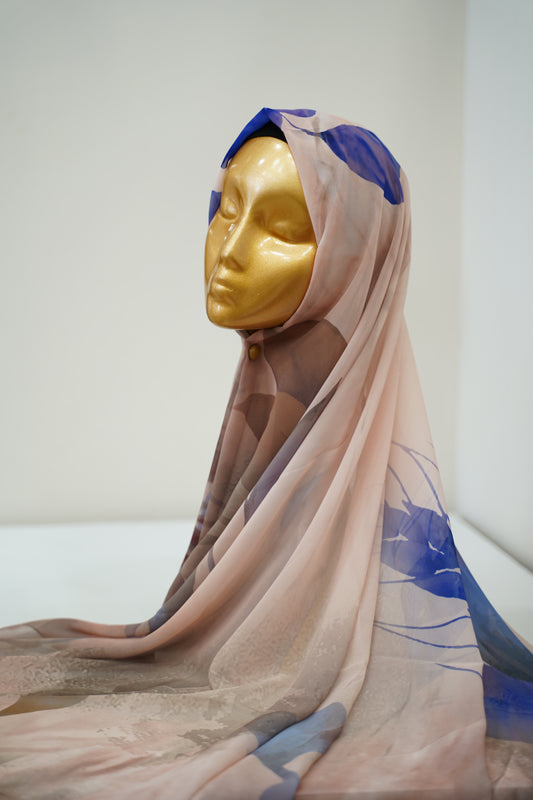 Foulard imprimé crepe chiffon