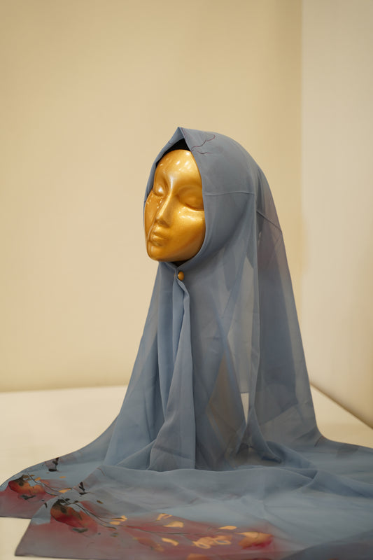 Foulard imprimé crepe chiffon