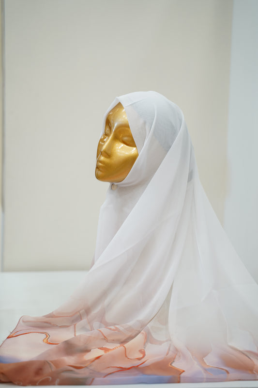 Foulard imprimé crepe chiffon