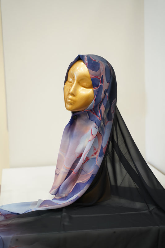 Foulard imprimé crepe chiffon