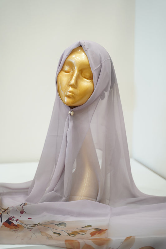 Foulard imprimé crepe chiffon