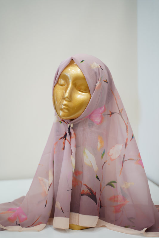 Foulard imprimé crepe chiffon