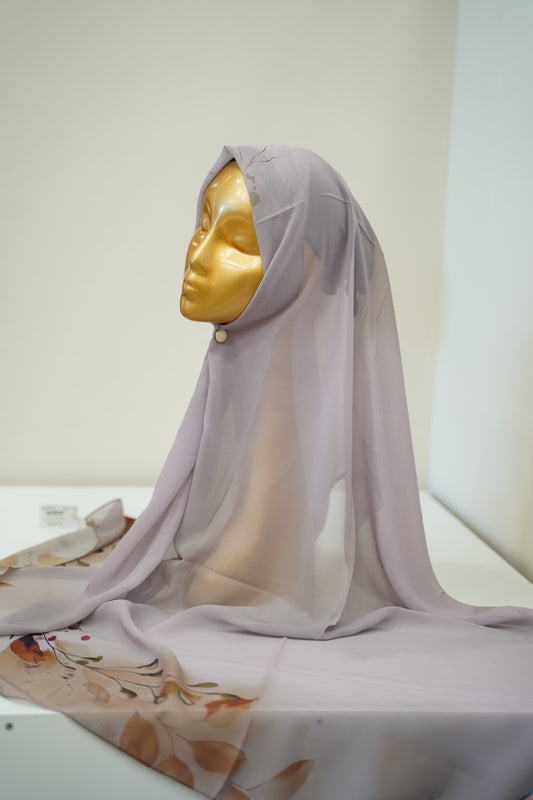 Foulard imprimé crepe chiffon